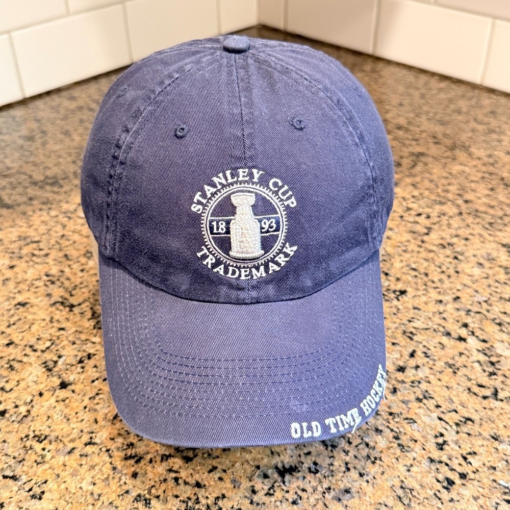Stanley Cup Old Time Hockey Hat NHL Navy Adjustable Strap back Cap